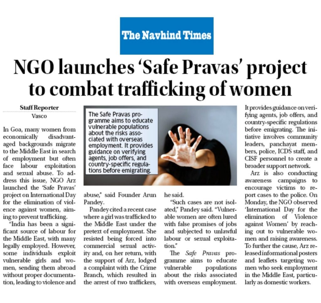 ARZ launched SAFE PRAVAS poster